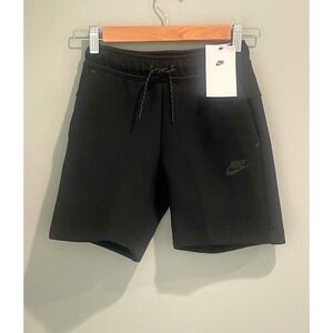 Nike Kids Black Tech Fleece Athletic Shorts Size Small